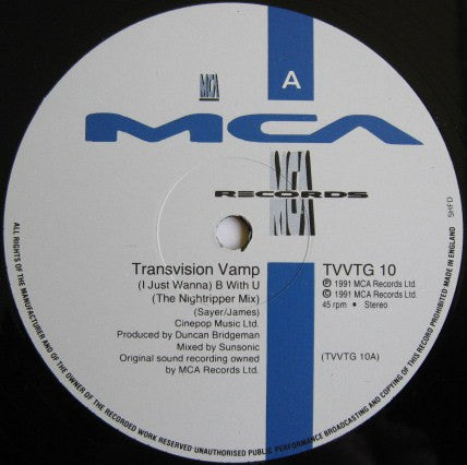 Transvision Vamp – (I Just Wanna) B With U 12" vinyl record, image 4 of 6