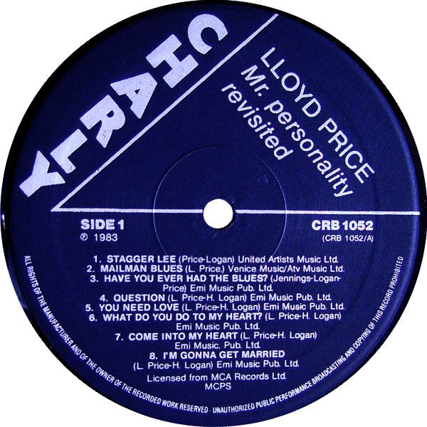 Lloyd Price – Mr. Personality Revisited LP vinyl record, image 3 of 3