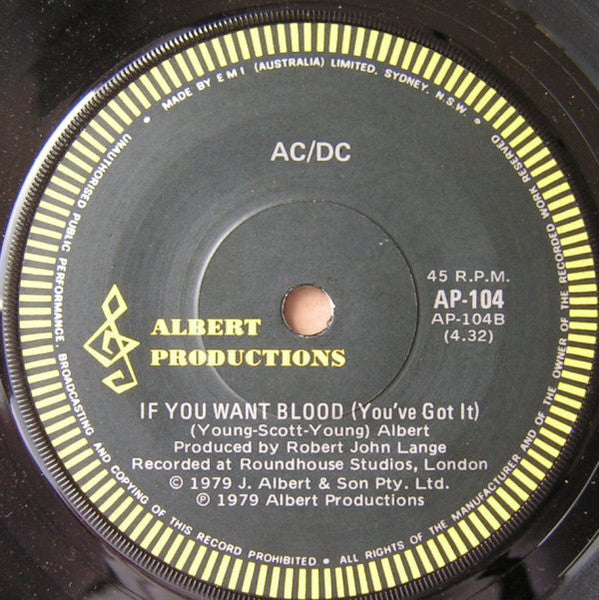 AC/DC – Highway To Hell 7" vinyl record, image 2 of 4