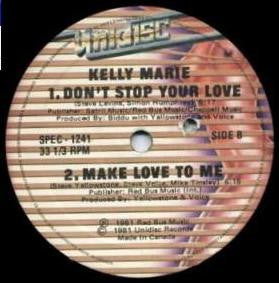 Kelly Marie – Loving Just For Fun / Love Trial / Don't Stop Your Love / Make Love To Me 12" vinyl record, image 2 of 4