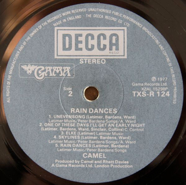 Camel – Rain Dances LP vinyl record, image 4 of 8