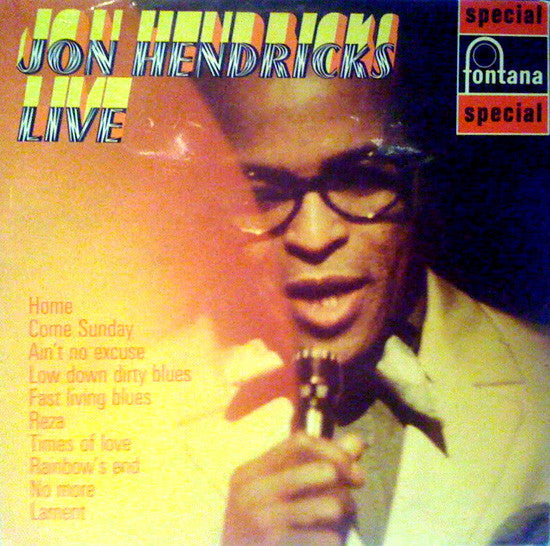 Jon Hendricks – Jon Hendricks Live LP vinyl record