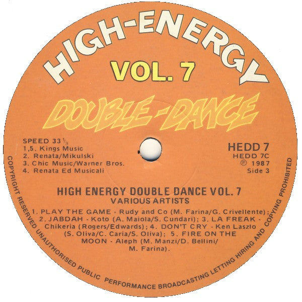 Various – High-Energy Double-Dance Vol. 7 (2xLP) LP vinyl record, image 5 of 8