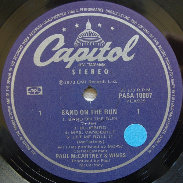 Wings – Band On The Run LP vinyl record, image 2 of 3