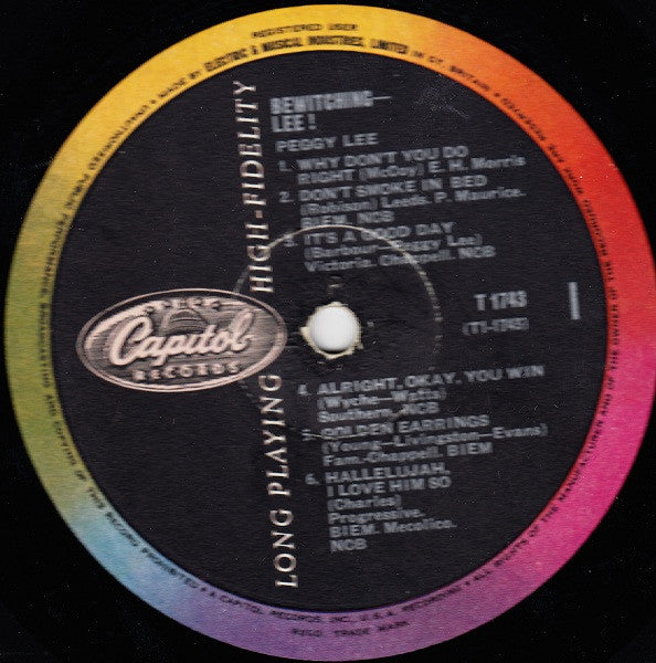 Peggy Lee – Bewitching Lee! LP vinyl record, image 3 of 4