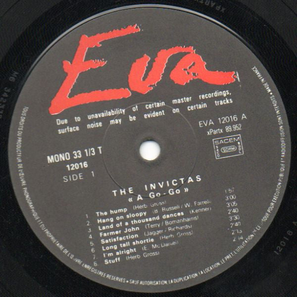 The Invictas – The Invictas À Go-Go LP vinyl record, image 3 of 4