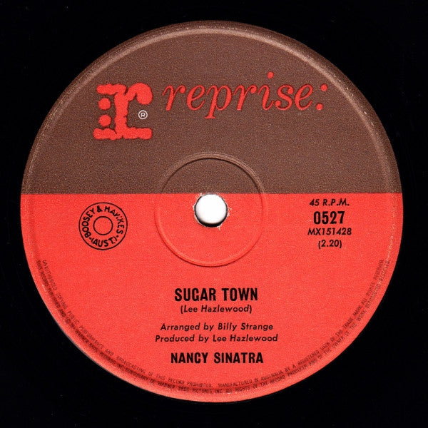 Nancy Sinatra – Sugar Town 7" vinyl record, image 1 of 2