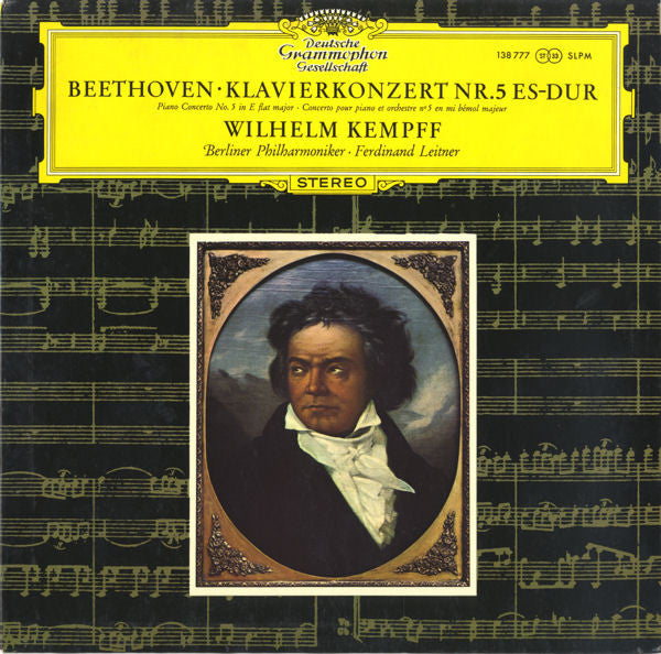 Ludwig van Beethoven, Wilhelm Kempff, Berliner Philharmoniker, Ferdinand Leitner – Klavierkonzert Nr. 5 Es-dur = Piano Concerto No. 5 In E Flat Major = Concerto Pour Piano Et Orchestre N°5 En Mi Bémol Majeur LP vinyl record, image 1 of 4