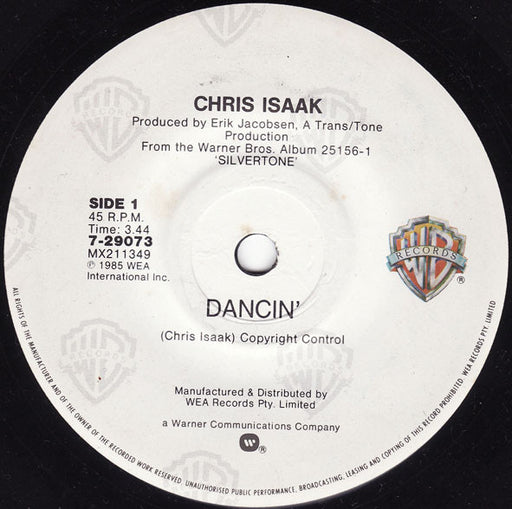 Chris Isaak – Dancin' 7" vinyl record, image 1 of 2