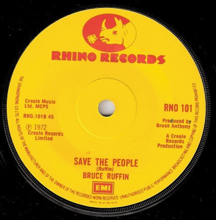 Bruce Ruffin – Mad About You 7" vinyl record, image 2 of 2