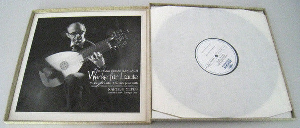 Johann Sebastian Bach, Narciso Yepes – Werke Für Laute = Works for Lute = Œuvres Pour Luth (Gesamtaufnahme = Complete Recordings = Intégrale) (2xLP) LP vinyl record, image 3 of 9