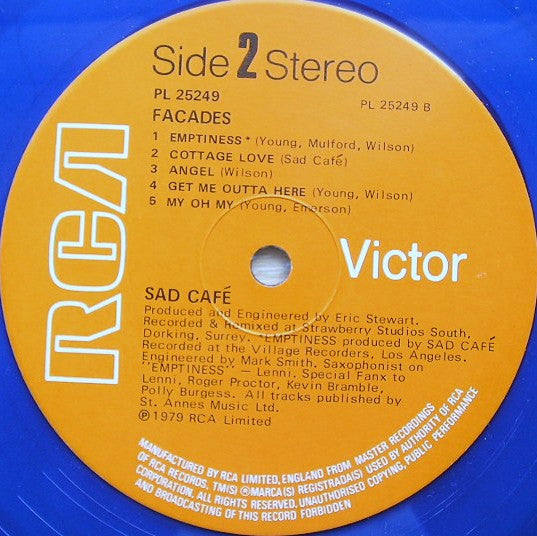 Sad Café – Facades LP vinyl record, image 4 of 4