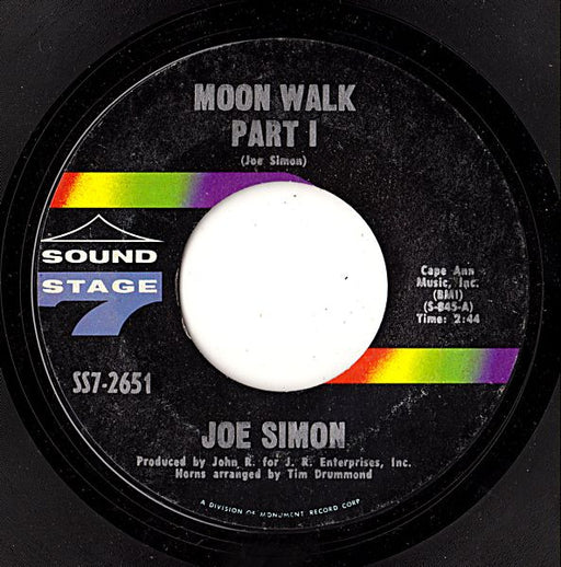 Joe Simon – Moon Walk 7" vinyl record, image 1 of 2