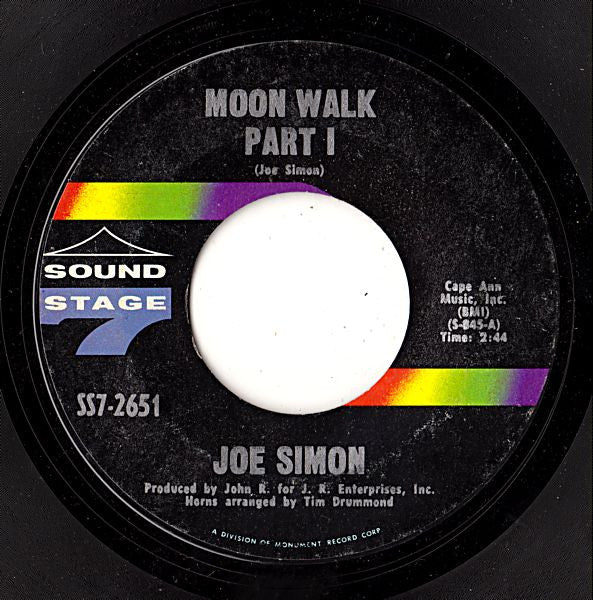 Joe Simon – Moon Walk 7" vinyl record, image 1 of 2
