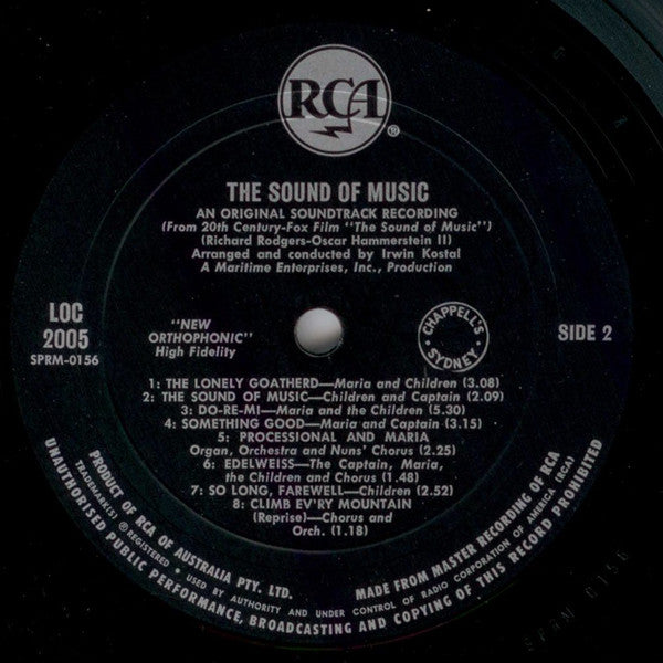 Rodgers & Hammerstein – The Sound Of Music LP vinyl record, image 4 of 4