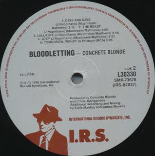 Concrete Blonde – Bloodletting LP vinyl record, image 4 of 4