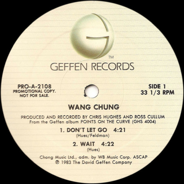 Wang Chung – Selections From Points On The Curve 12" vinyl record, image 2 of 3