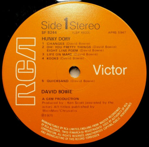 David Bowie – Hunky Dory LP vinyl record, image 3 of 8