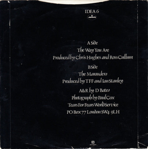Tears For Fears – The Way You Are 7" vinyl record, image 2 of 3