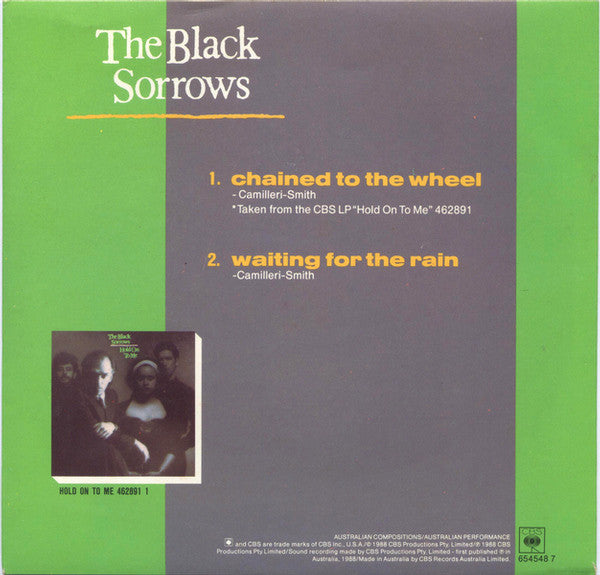 The Black Sorrows – Chained To The Wheel 7" vinyl record, image 2 of 4