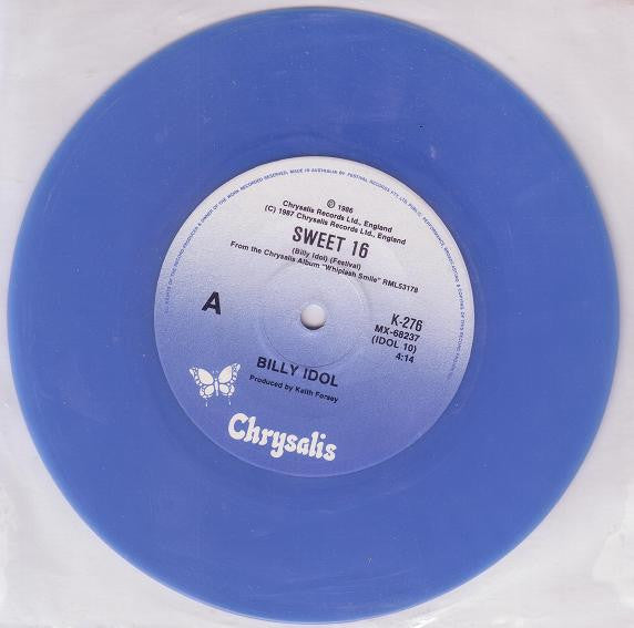 Billy Idol – Sweet Sixteen 7" vinyl record, image 1 of 4