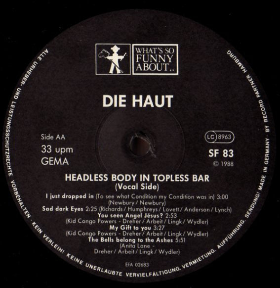 Die Haut – Headless Body In Topless Bar LP vinyl record, image 5 of 7