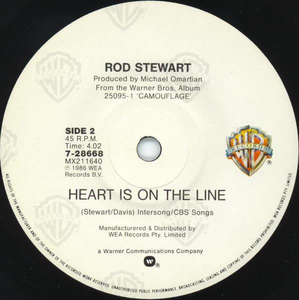 Rod Stewart – Love Touch (Theme From Legal Eagles) 7" vinyl record, image 4 of 4