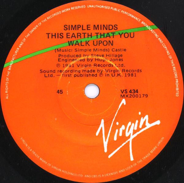 Simple Minds – Love Song 7" vinyl record, image 4 of 5