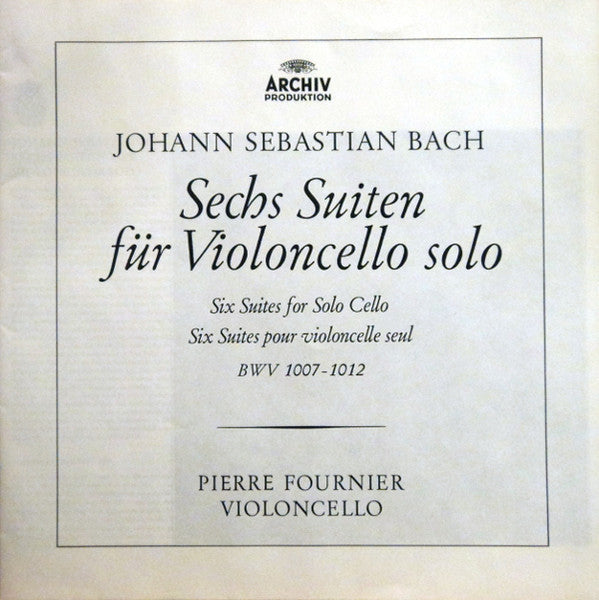 Johann Sebastian Bach, Pierre Fournier – Sechs Suiten Für Violoncello Solo (BWV 1007-1012) LP vinyl record, image 6 of 8
