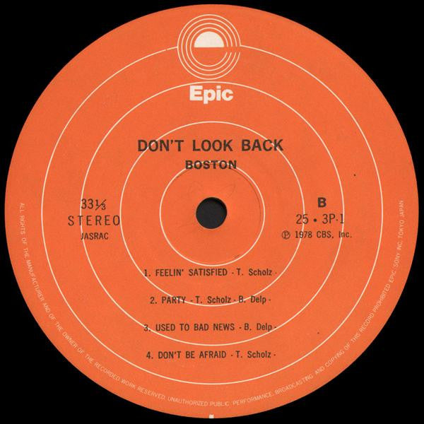 Boston – Don't Look Back LP vinyl record, image 6 of 10