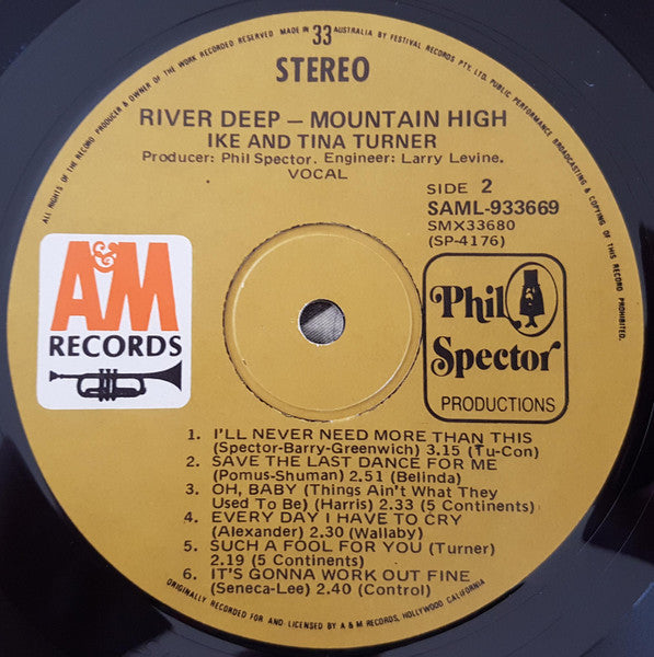 Ike & Tina Turner – River Deep-Mountain High LP vinyl record, image 4 of 4