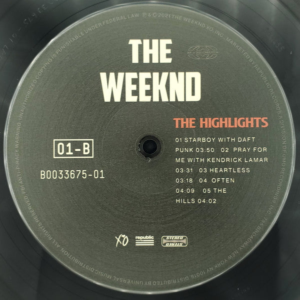 The Weeknd – The Highlights (2xLP) LP vinyl record, image 6 of 8