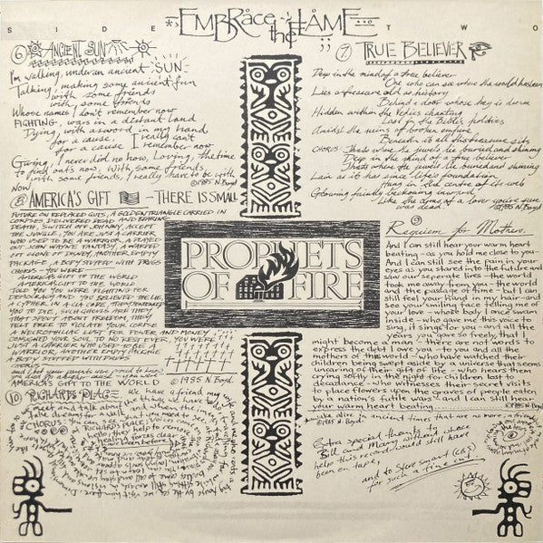 Prophets Of Fire – Embrace The Flame LP vinyl record, image 6 of 8