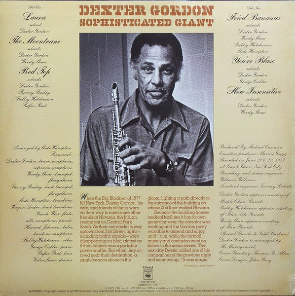Dexter Gordon – Sophisticated Giant LP vinyl record, image 2 of 4