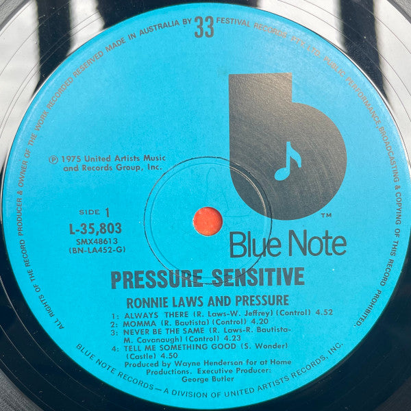 Ronnie Laws, Pressure – Pressure Sensitive LP vinyl record, image 3 of 4
