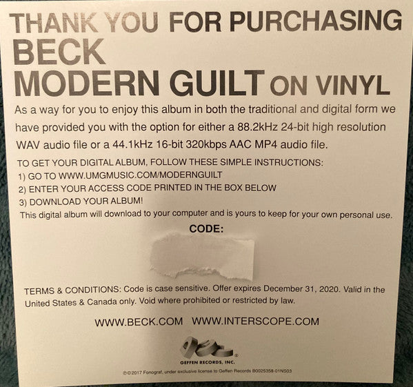 Beck – Modern Guilt LP vinyl record, image 7 of 7