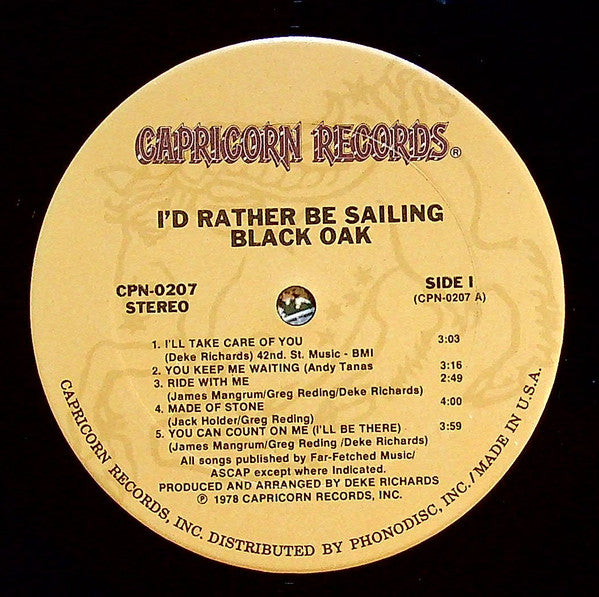 Black Oak Arkansas – I'd Rather Be Sailing LP vinyl record, image 3 of 5