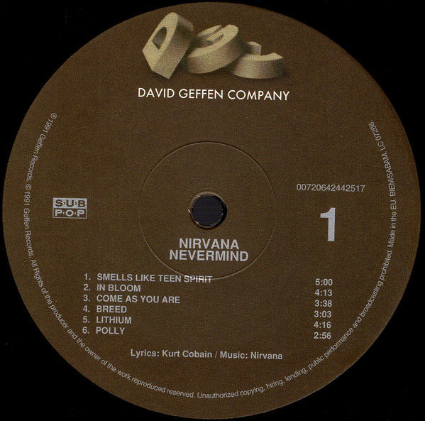 Nirvana – Nevermind LP vinyl record, image 4 of 9