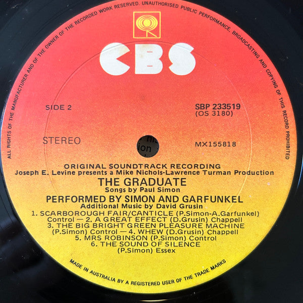 Simon & Garfunkel, Dave Grusin – The Graduate (Original Sound Track Recording) LP vinyl record, image 4 of 4