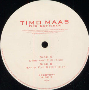 Timo Maas – Der Schieber 12" vinyl record, image 3 of 3