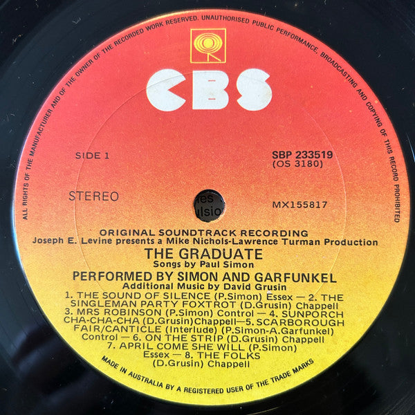 Simon & Garfunkel, Dave Grusin – The Graduate (Original Sound Track Recording) LP vinyl record, image 3 of 4