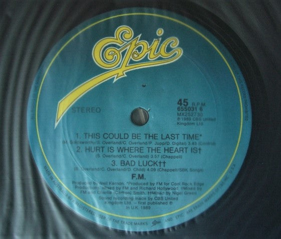FM – Bad Luck 12" vinyl record, image 4 of 4