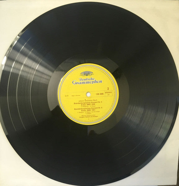Johann Sebastian Bach, Herbert Von Karajan, Berliner Philharmoniker – Brandenburgische Konzerte Nr. 4, 5 & 6 LP vinyl record, image 7 of 7