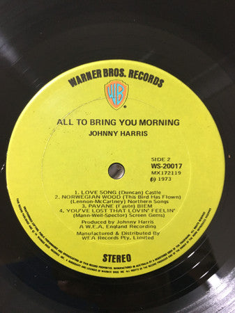 Johnny Harris – All To Bring You Morning LP vinyl record, image 4 of 4
