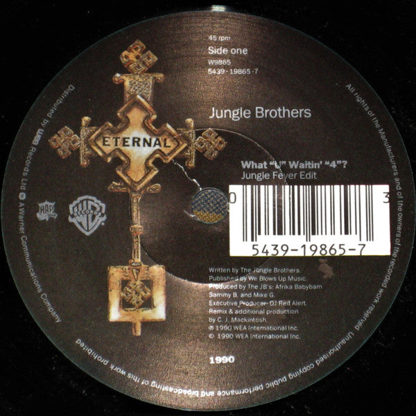 Jungle Brothers – What "U" Waitin' "4"? 7" vinyl record, image 3 of 4