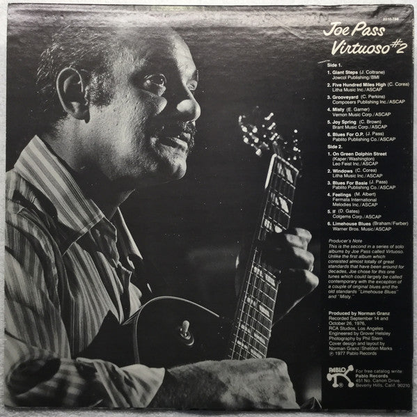 Joe Pass – Virtuoso #2 LP vinyl record, image 2 of 4