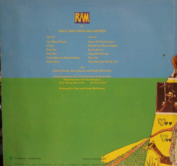 Paul & Linda McCartney – Ram LP vinyl record, image 5 of 6
