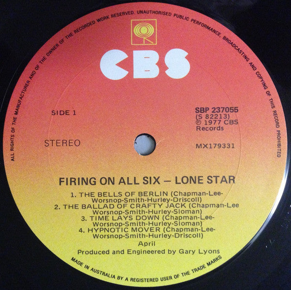 Lone Star – Firing On All Six LP vinyl record, image 3 of 5