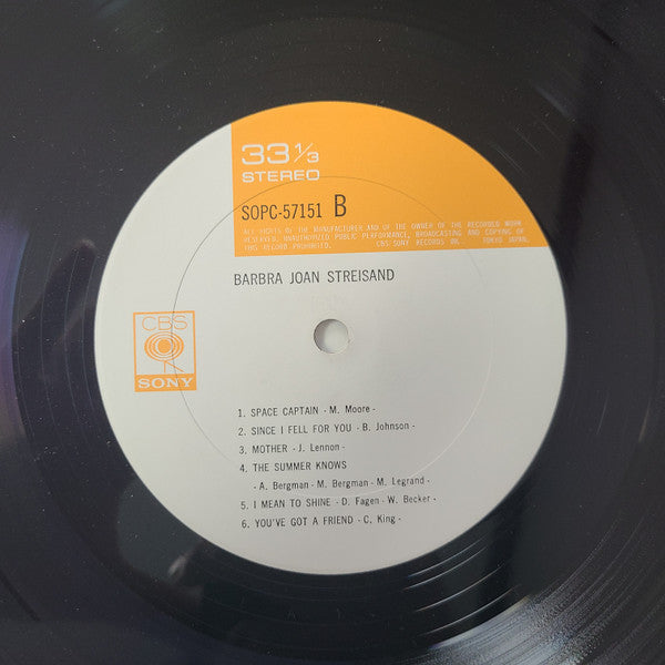 Barbra Streisand – Barbra Joan Streisand LP vinyl record, image 2 of 2