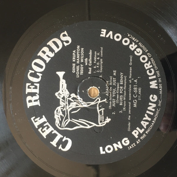 Gene Krupa, Lionel Hampton, Teddy Wilson – Gene Krupa, Lionel Hampton, Teddy Wilson Playing Some Of The Selections They Played In The Benny Goodman Movie LP vinyl record, image 2 of 3